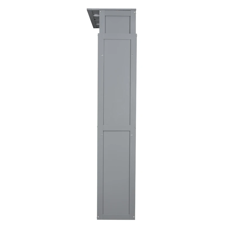 Streamdale Queen Murphy Bed Wall with Shelves and Led Lights, White
