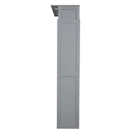 Streamdale Queen Murphy Bed Wall with Shelves and Led Lights, White