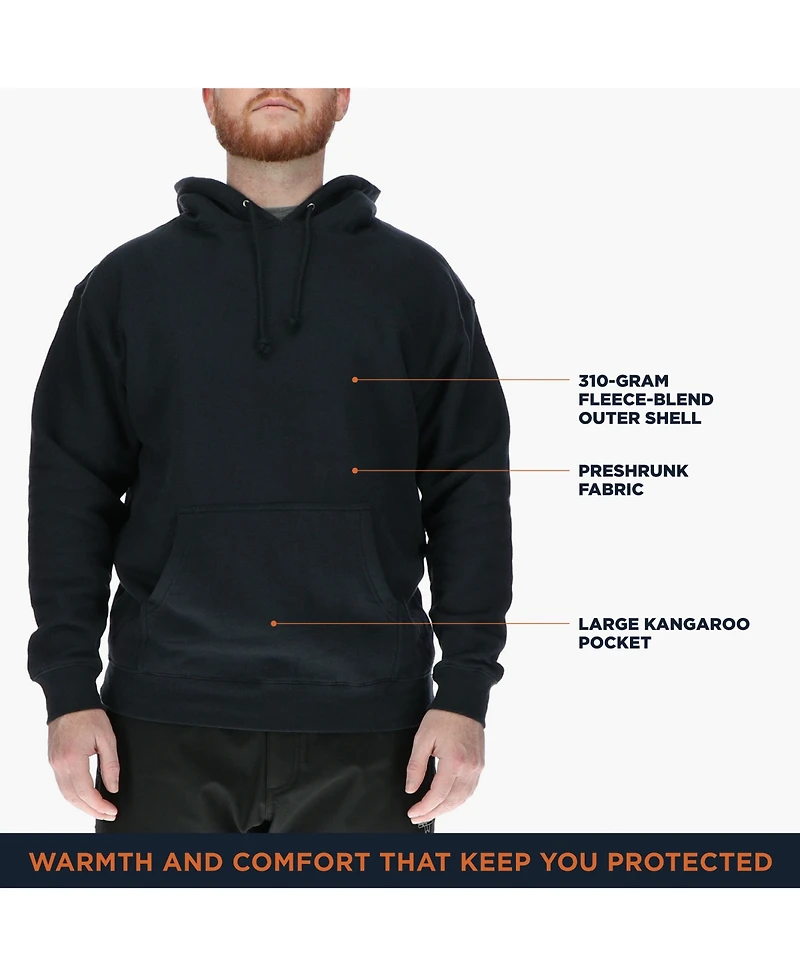 RefrigiWear Big & Tall Fleece Hoodie - Warm Pullover with Kangaroo Pocket