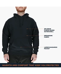 RefrigiWear Big & Tall Fleece Hoodie - Warm Pullover with Kangaroo Pocket