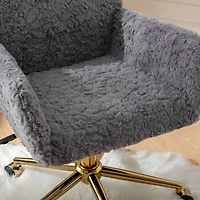 Simplie Fun Comforting Reclining Gaming Chair with Artificial Alpaca Wool