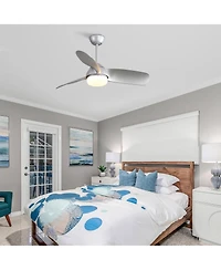 Sofucor 42 White Ceiling Fan With Light