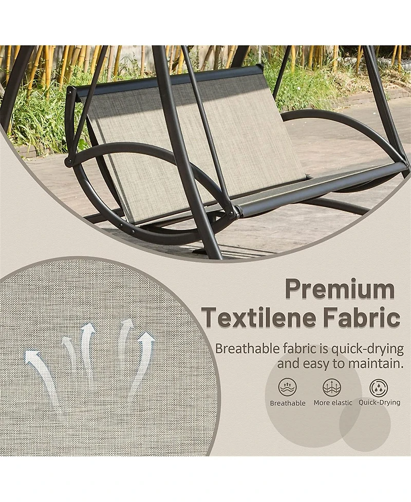 Streamdale Outdoor Patio Swing with Adjustable Canopy