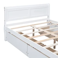 Streamdale Wooden Platform Bed with 4 Drawers & Headboard