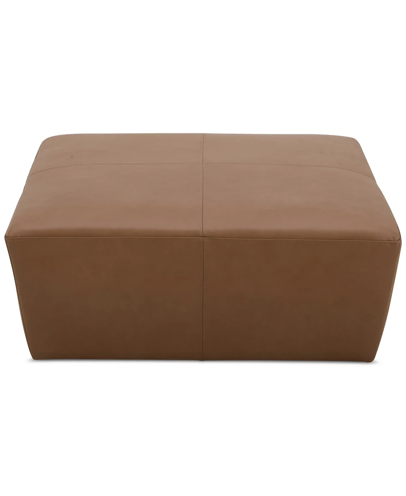 Stolly Leather Ottoman, Created for Macy's