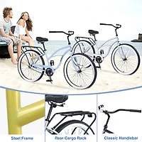 Streamdale Classic Men's Cruiser Bike 26" Wheels, 7-Speed, and Comfortable Ride