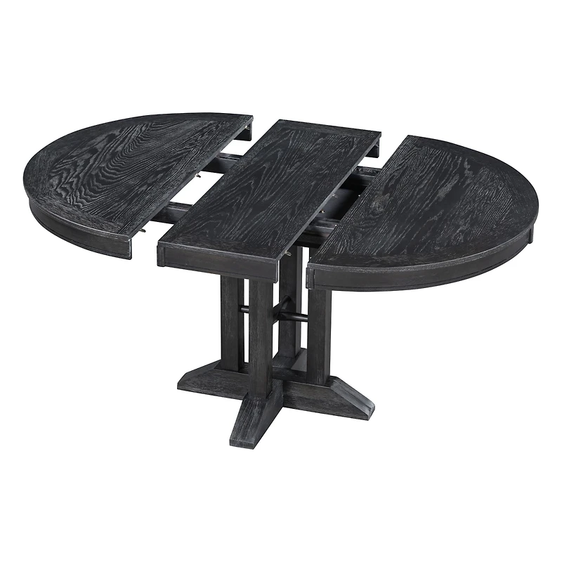 Streamdale Farmhouse Round Extendable Dining Table (Natural Wood)