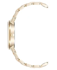 Anne Klein Women's Quartz Iridescent Acetate and Gold-Tone Alloy Metal Bracelet Watch