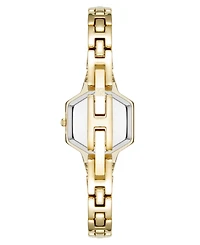 Anne Klein Women's Quartz Petite Hexagonal Gold-Tone Alloy Metal Bracelet Watch, 21mm
