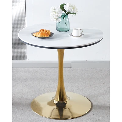 Streamdale Furniture 31.5" Tulip Dining Table: Mdf Top, Metal Legs