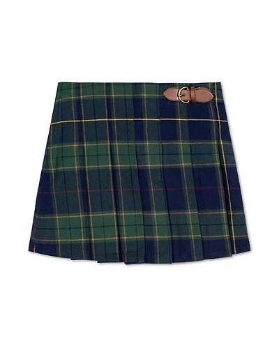 Hope & Henry Big Girls Organic Pleated Skirt with Buckle Detail