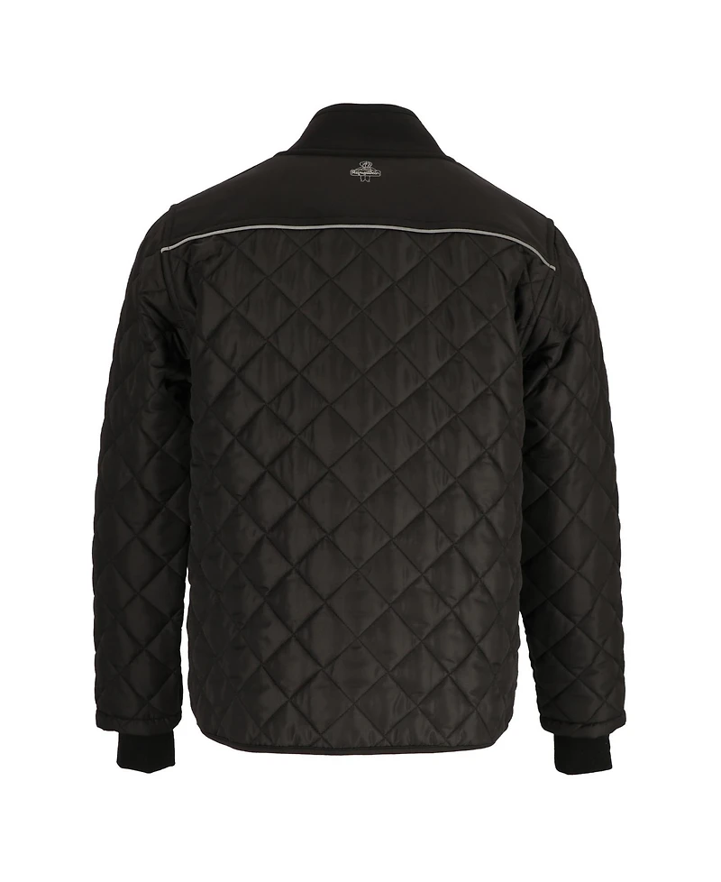 RefrigiWear Big & Tall Insulated Diamond Quilted Jacket - Warm, Lightweight Coat for Cold Weather