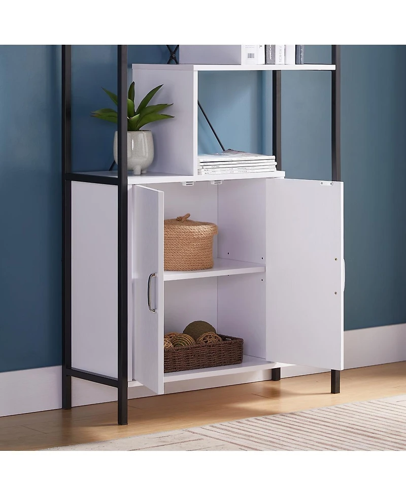 Simplie Fun Bookcase White Black