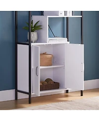 Simplie Fun Bookcase White Black