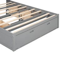 Streamdale Queen Platform Bed with Storage Headboard and Drawers