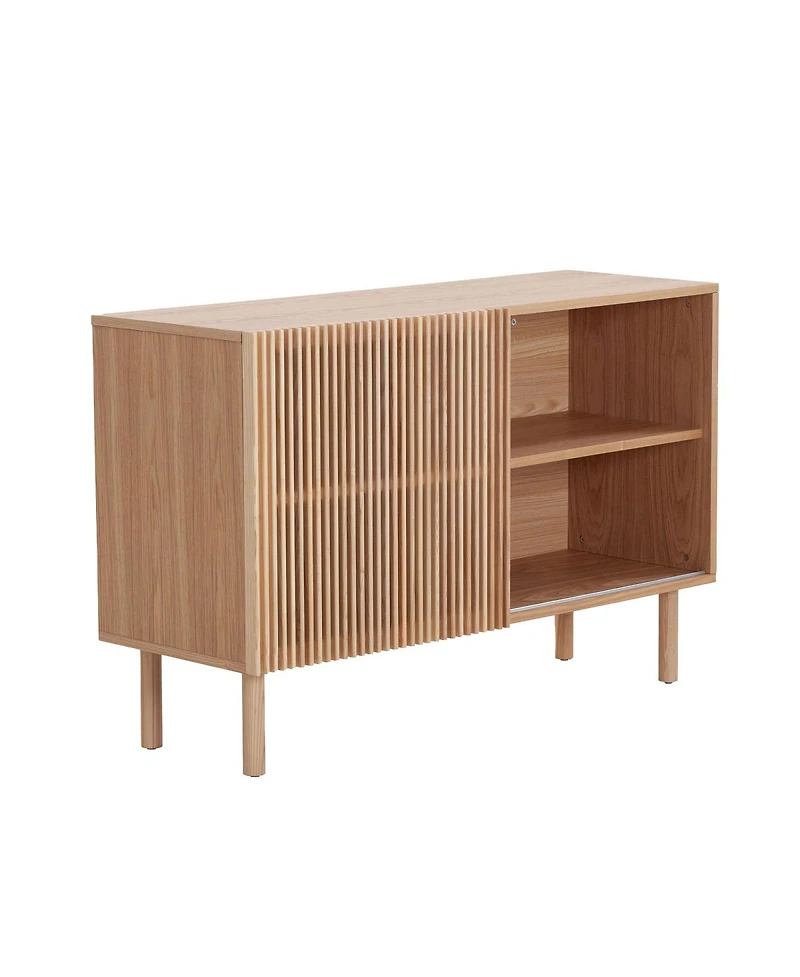 Simplie Fun Modern Sideboard With 4 Cabinet, Storage Cabinet, Tv Stand, Anti-Topple Design