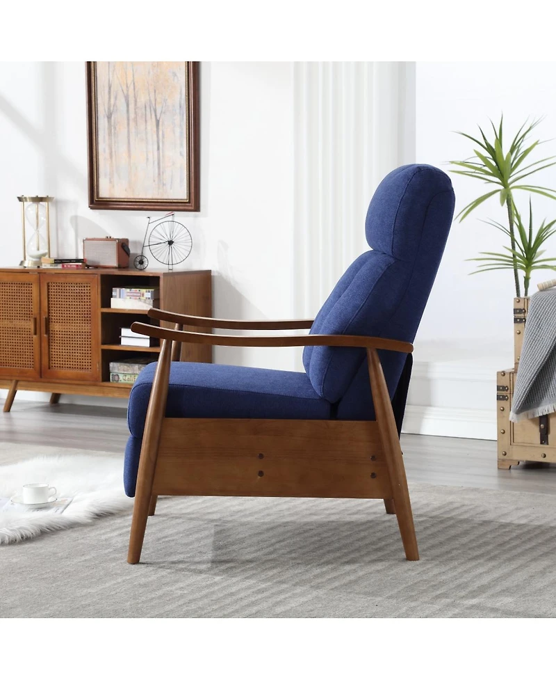 Streamdale Wood Frame Armchair, Modern Accent Chair Lounge Chair For Living Room