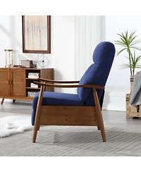 Streamdale Wood Frame Armchair, Modern Accent Chair Lounge Chair For Living Room