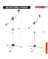 5 Core Microphone Stand Floor 4 Pcs Adjustable w Extending Telescoping Boom Arm