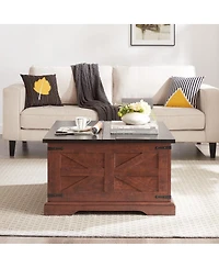 Streamdale Rustic Oak Coffee Table with Hidden Storage