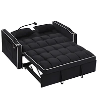 Streamdale Furniture 55.51 Inch Versatile Foldable Sofa Bed In 3 Lengths, Modern Sofa Sofa Sofa