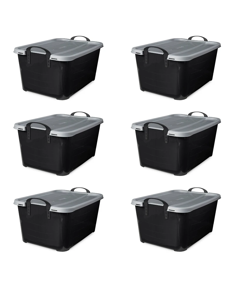 Life Story 55 Qt Stackable Home Organization Lidded Storage Container, (6 Pack)