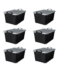 Life Story 55 Qt Stackable Home Organization Lidded Storage Container, (6 Pack)