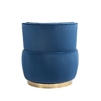 Streamdale Velvet Swivel Barrel Chairs for Living Room or Office