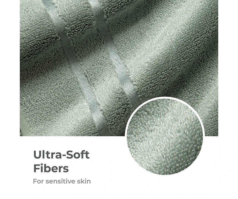 Cariloha Hand Towel | Ocean Mist | 16"x24" | Turkish Cotton & Viscose Material Blend | Extra Smooth, Odor Resistant and Highly Absorbent