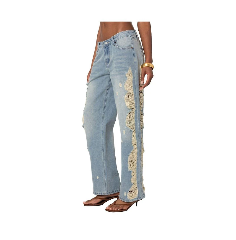 Edikted Distressed Sides washed jeans