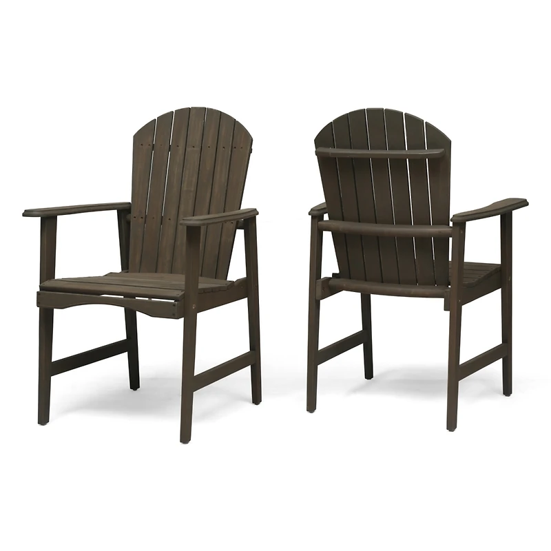 Streamdale Acacia Wood Adirondack Chairs (Set of 2) for Outdoor Patio
