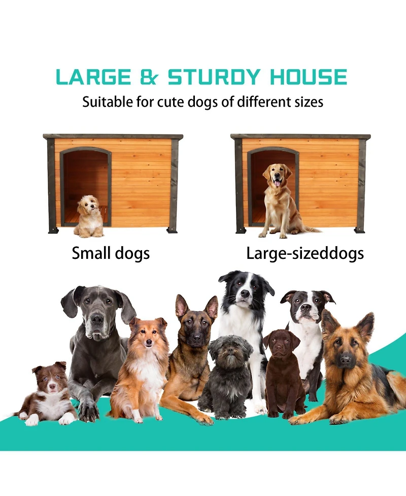Streamdale Villa Dog House Eco-Friendly, Indoor-Outdoor