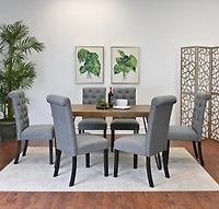 Streamdale 7-Piece Dining Set, Hairpin Table with 6 Chairs