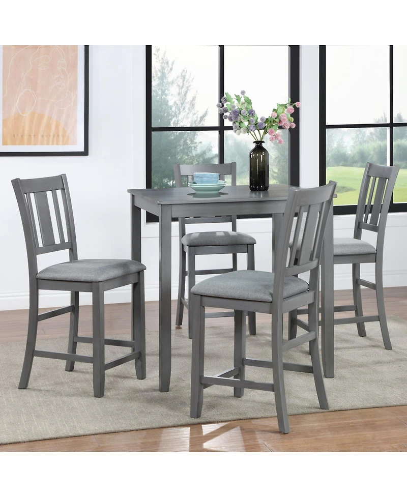 Elegant Solid Wood Counter Height Dining Table with Spacious Surface, Table Only