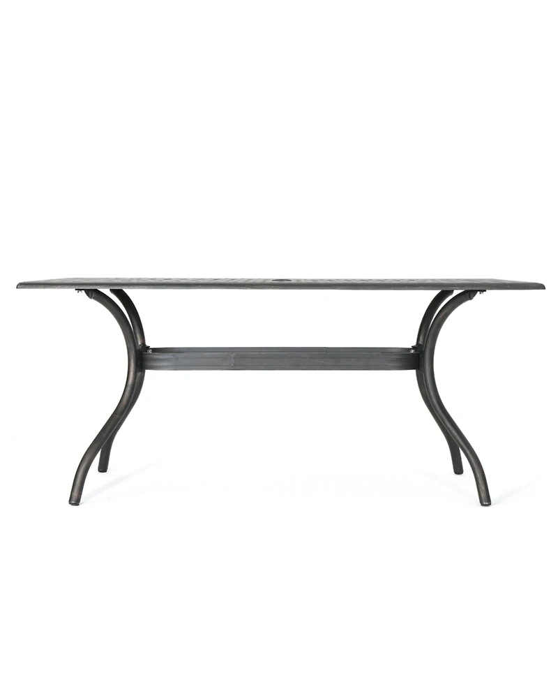 Simplie Fun Austin 68" Cast Aluminum Rectangular Dining Table