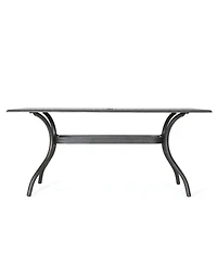 Simplie Fun Austin 68" Cast Aluminum Rectangular Dining Table