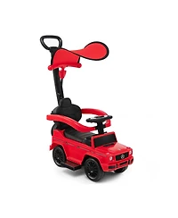 3-In-1 Kids Ride on Mercedes Benz G350 Push Car with Canopy