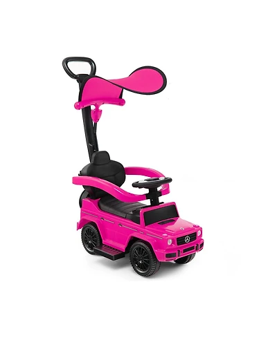 3-In-1 Kids Ride on Mercedes Benz G350 Push Car with Canopy