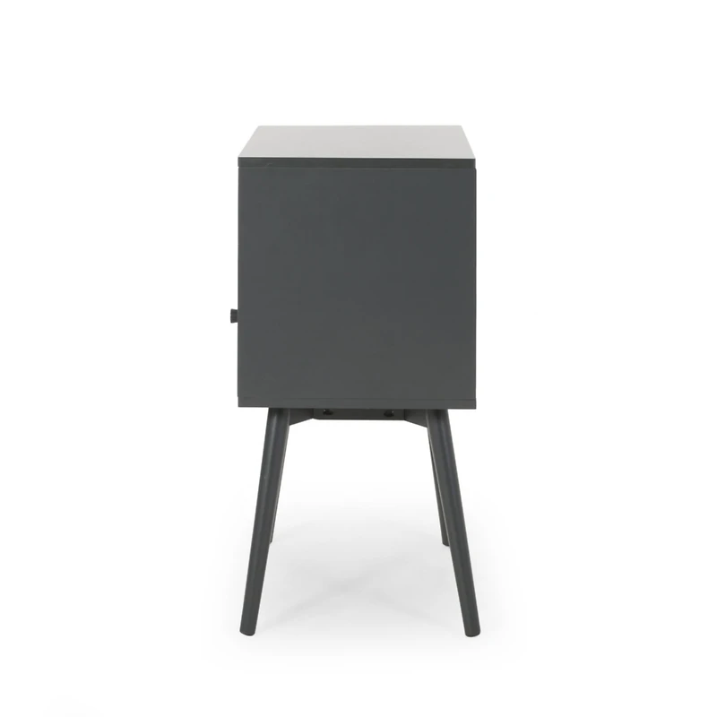 Streamdale Mid-Century Modern Side Table with Drawer and Open Shelf Storage