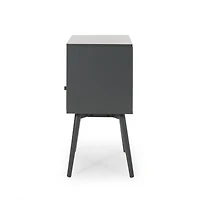 Streamdale Mid-Century Modern Side Table with Drawer and Open Shelf Storage
