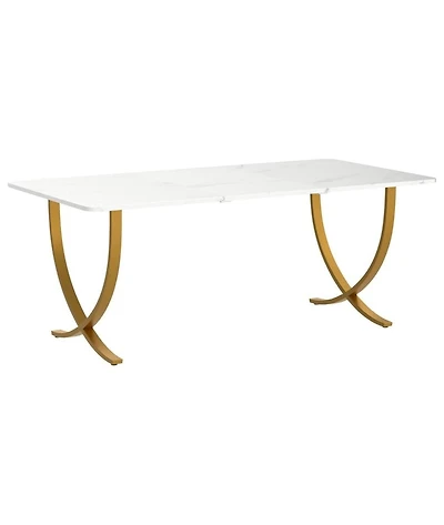 Tribesigns Executive Desk, 63” W x 31.5” D Large Office Desk, Modern Computer Desk Conference Table Meeting Room Table, Business Furnitu