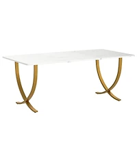 Tribesigns Executive Desk, 63” W x 31.5” D Large Office Desk, Modern Computer Desk Conference Table Meeting Room Table, Business Furnitu