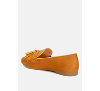 Folklore Micro Suede Tassel Womens Loafers Women