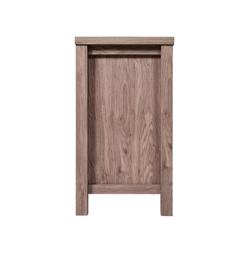 Merrick Lane Agustin Two-Drawer Engineered Wood Buffet Sideboard Cabinet With Open Shelf, Two Tempered Glass Doors For Dining Room/Kitchen