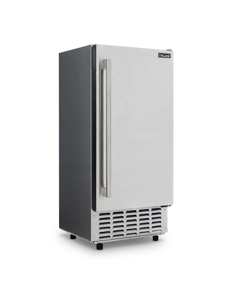 Newair 15” Undercounter Nugget Ice Maker, Pebble Ice Maker Producing 66 lbs. Daily, Built-in or Freestanding in Stainless Steel, Sonic Ice Make