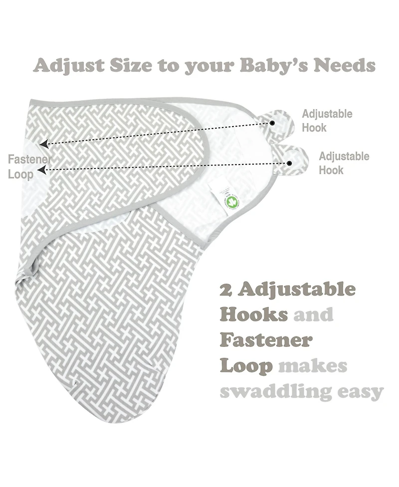 Bublo Baby Swaddle,3-Pack Newborn Swaddle Sleep Sack Sleeping Sack, Easy Adjustable Blanket Wrap