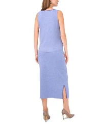 Vince Camuto Womens Whipstitched Sleeveless Sweater Midi Sweater Skirt