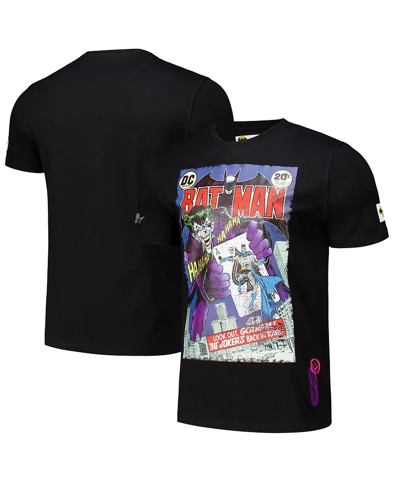 Freeze Max Men's Black Batman Comics the Joker Comic Regular Fit T-Shirt