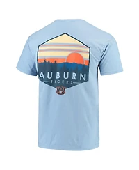 Image One Men's Blue Auburn Tigers Landscape Shield Comfort Colors Pocket T-Shirt