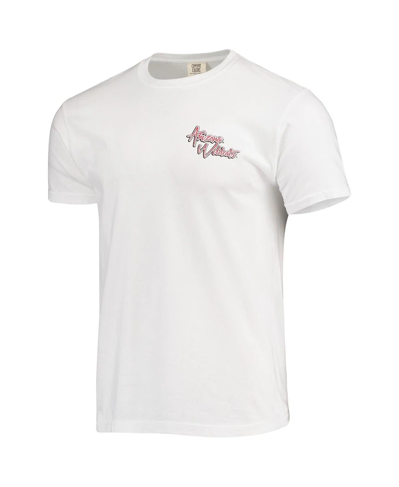 Image One Men's White Arizona Wildcats Mascot Bandana T-Shirt